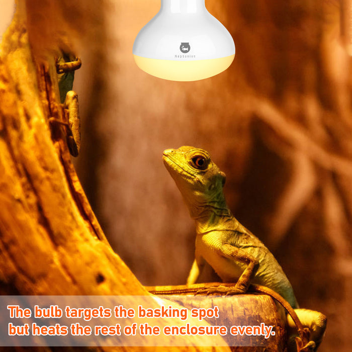 NEPTONION Reptile Heat Lamp UV Heat Light Bulb, Basking Daylight Spot Bulb for Lizard, Tortoise, Bearded Dragon