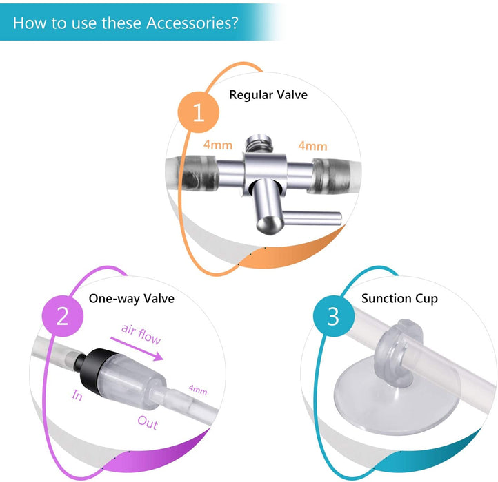 Windbells air Stone Disc Aquarium Fish Tank Bubbler with Control Valve Oxygen Diffuser for Hydroponics (Air Pump and pipe not included)