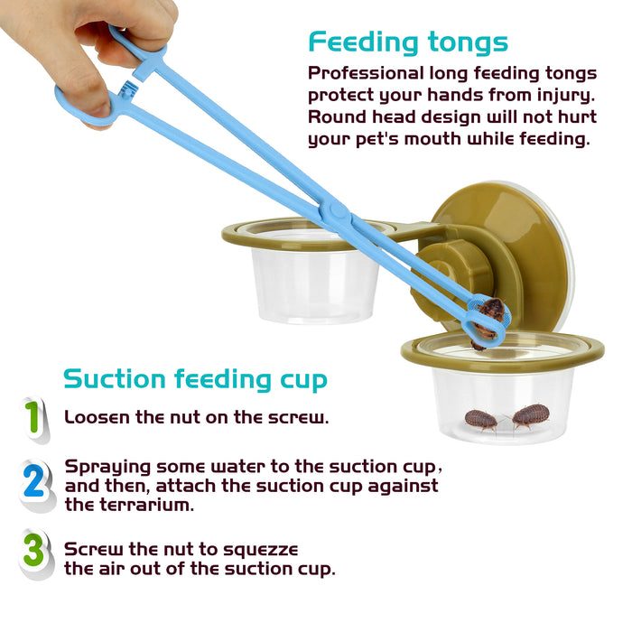 Neptonion Acrylic Breeding Box Transparent Mini Reptile Habitat Terrarium with Sliding Cover Magnetic Closure for Small Animals and Bugs,Including Tarantulas,Crickets,Snails,Hermit crabs,frogs