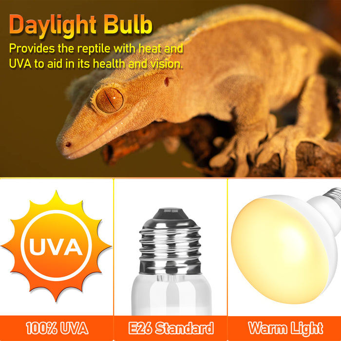 NEPTONION Reptile Heat Lamp UV Heat Light Bulb, Basking Daylight Spot Bulb for Lizard, Tortoise, Bearded Dragon