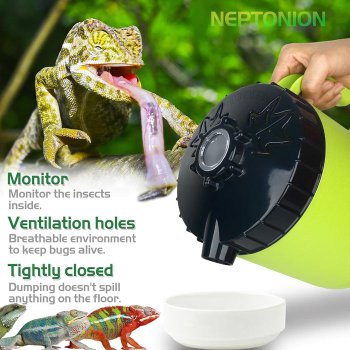 Professional Cricket Keeper Live Worm Organizer Tank with Rubber Seal, Dubia Roach Habitat with Bug Dirt Management Function, Perfect for Keeping Silkworm, Cricket,Dubia Cockroach,Superworms
