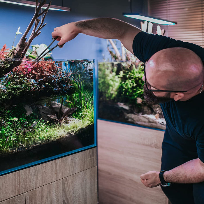 6 in 1 Aquascaping Tool Kit with PH Tester, Black Steel Aquatic Landscaping Equipment Perfect to Create A Stunning Underwater Scape for Fish Tank