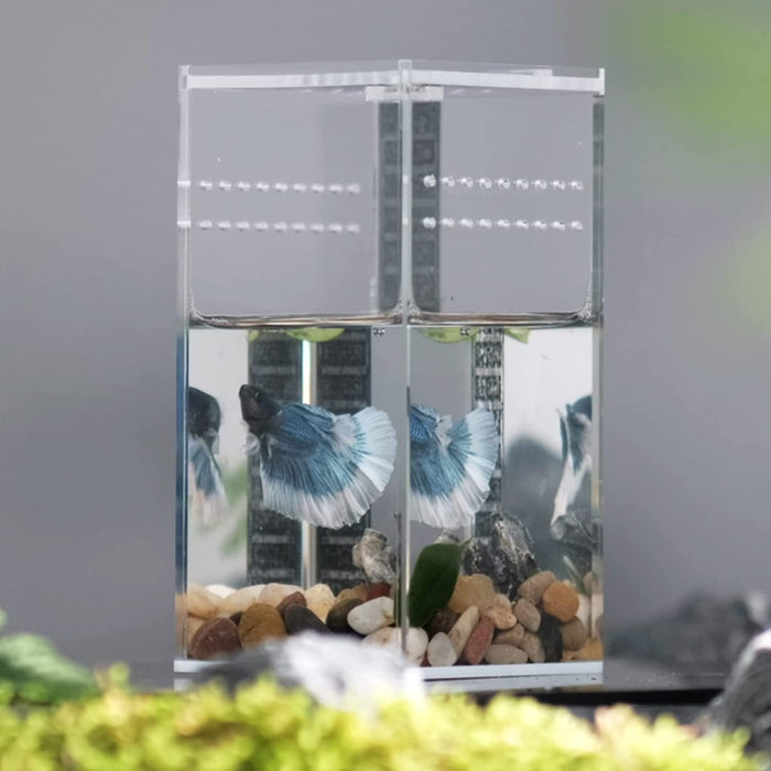 Neptonion Acrylic Breeding Box Transparent Mini Reptile Habitat Terrarium with Sliding Cover Magnetic Closure for Small Animals and Bugs，Including Tarantulas，Crickets，Snails，Hermit crabs，frogs