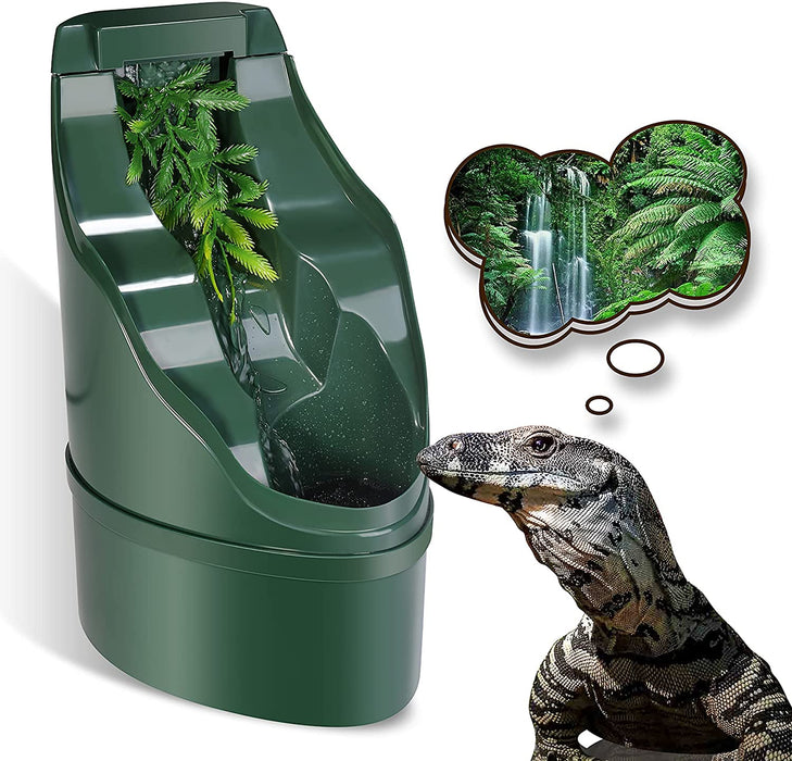 Neptonion Reptile Chameleon Cantina Drinking Fountain water dripper comes with Feeding Tongs and Frosted Tweezer for Amphibians Insects Lizard Turtle Snake Spider Frog Gecko